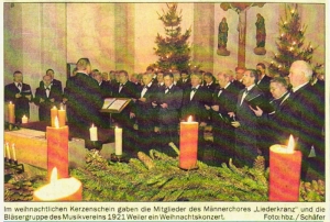 Männerchor Weiler bei Bingen: 2003 Weihnachtskonzert [Chor] 	2003 Weihnachtskonzert