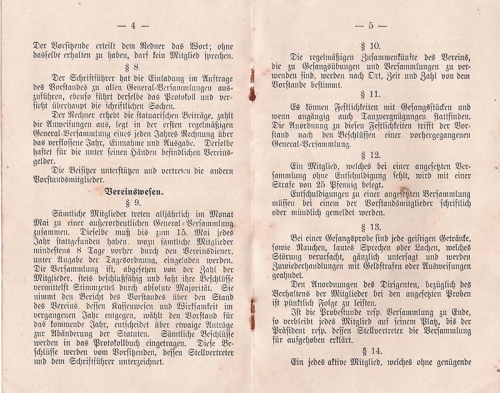 MGV Weiler: Vereinsstatuten 1912 S4-5