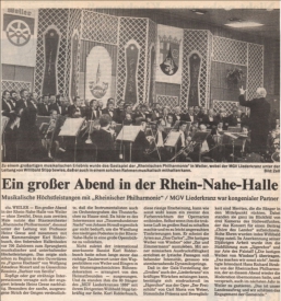 [Presse, 07.04.1989] Ein großer Abend in der Rhein-Nahe-Halle