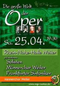 Großes Opernkonzert am 25.04.15 in der Rhein-Nahe-Halle Weiler