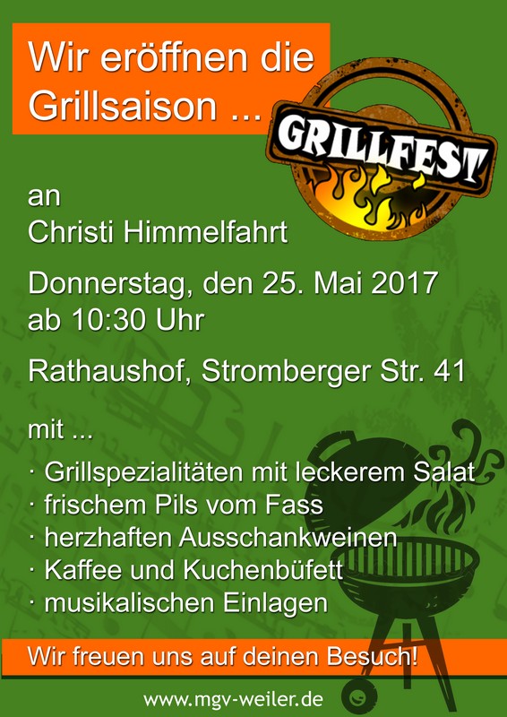 Grillfest am Vatertag im Rathaushof!