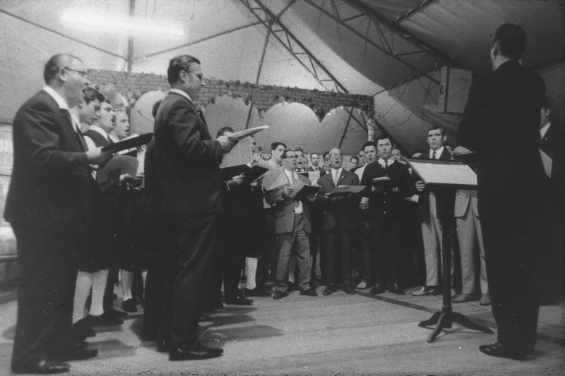Der Chor beim Oktoberfest 1969
